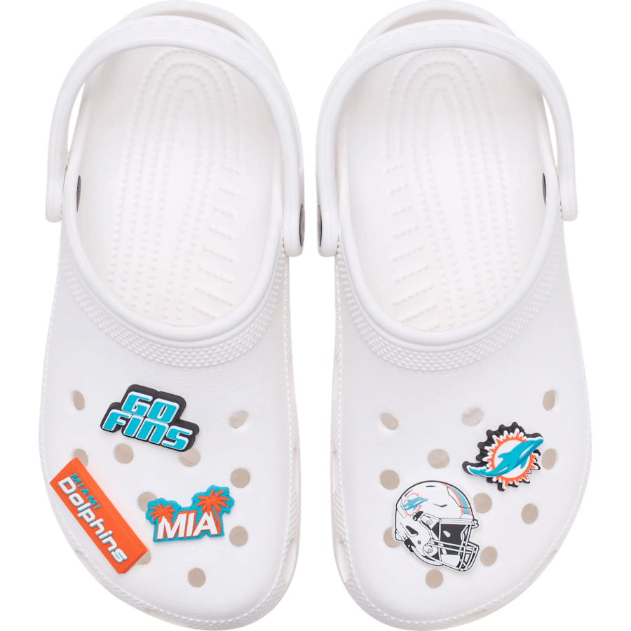 NFL Miami Dolphins 5 Pack Jibbitz Shoe Charm - Crocs