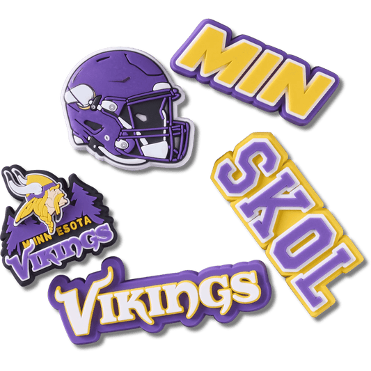 NFL Minnesota Vikings 5 Pack Jibbitz Shoe Charm - Crocs