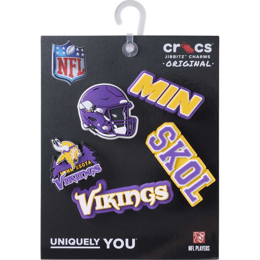 NFL Minnesota Vikings 5 Pack Jibbitz Shoe Charm - Crocs