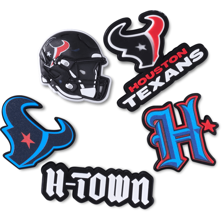 NFL Houston Texans 5 Pack Jibbitz Shoe Charm - Crocs