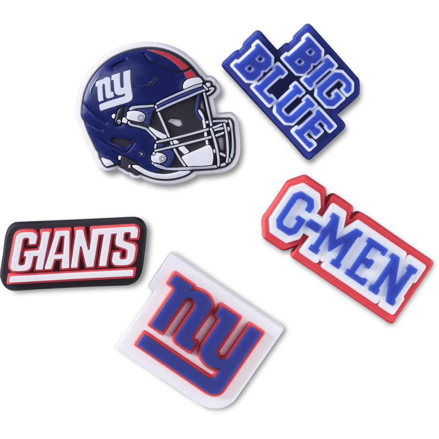 NFL New York Giants 5 Pack Jibbitz Shoe Charm - Crocs