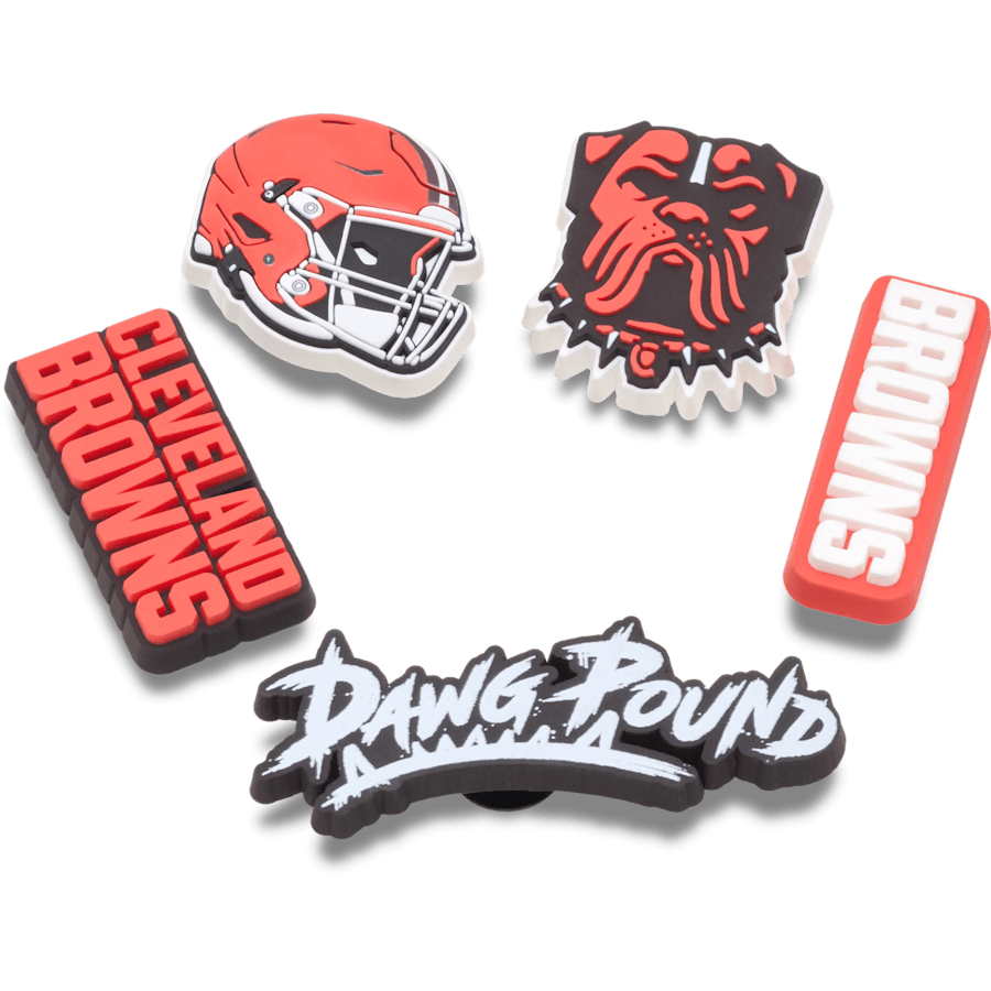 NFL Cleveland Browns 5 Pack Jibbitz Shoe Charm - Crocs