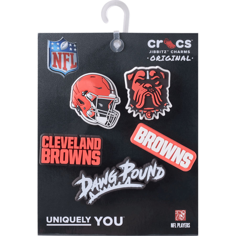 NFL Cleveland Browns 5 Pack Jibbitz Shoe Charm - Crocs