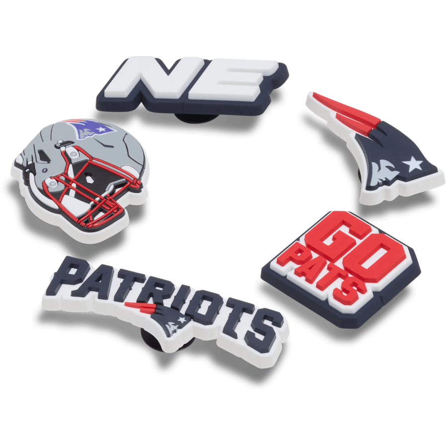 NFL New England Patriots 5 Pack Jibbitz Shoe Charm - Crocs