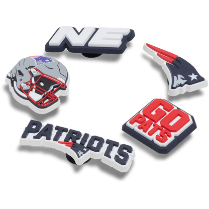 NFL New England Patriots 5 Pack Jibbitz Shoe Charm - Crocs