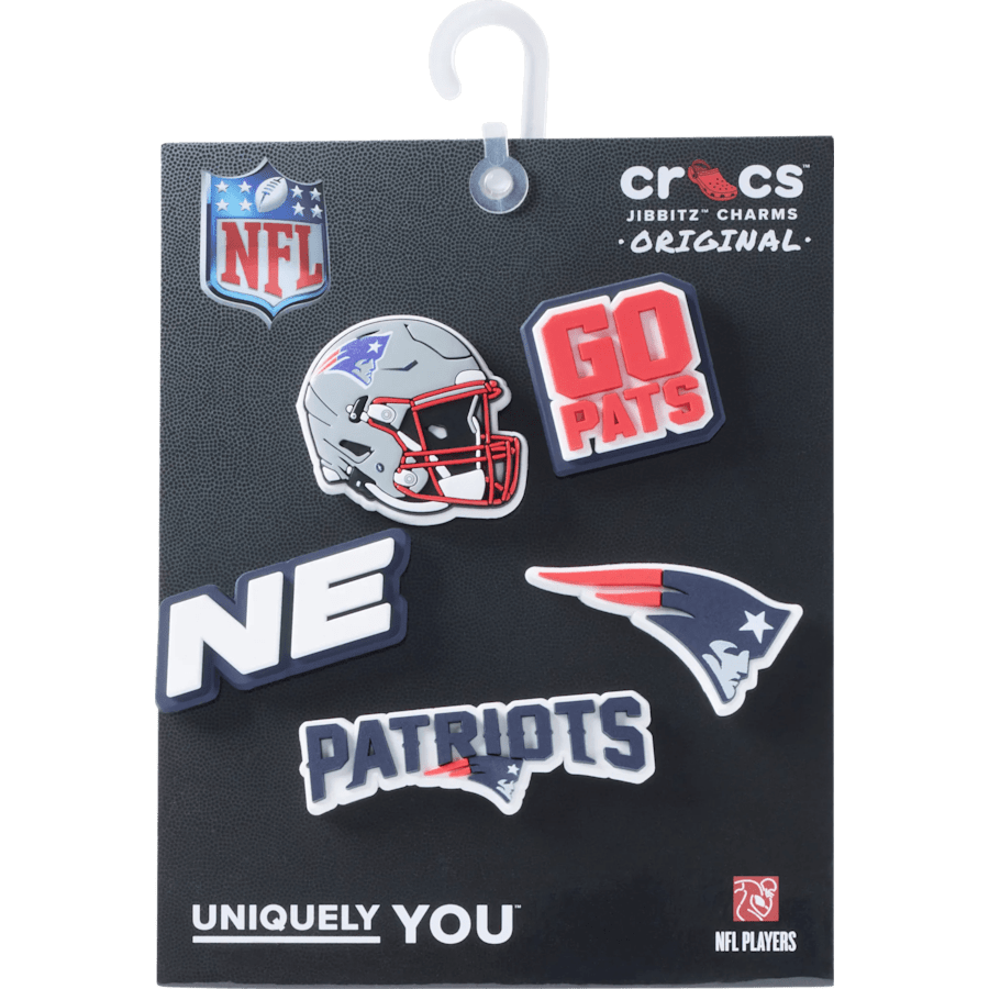 NFL New England Patriots 5 Pack Jibbitz Shoe Charm - Crocs