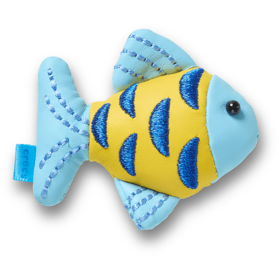 Blue and Gold Sparkle Fish Jibbitz™ charms - Crocs