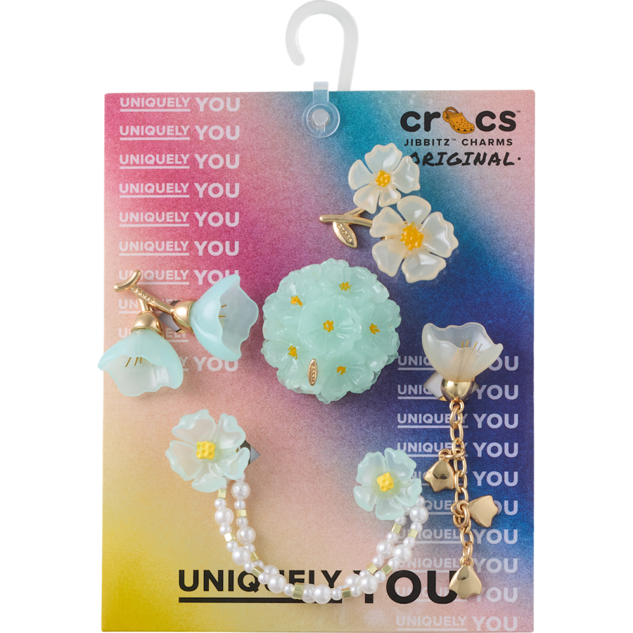 Blue Dainty Floral 5 Pack Jibbitz™ charms - Crocs