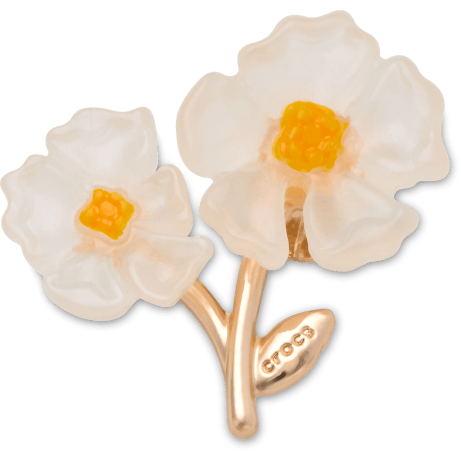 White Floral Blossom Jibbitz™ charms - Crocs