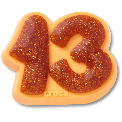 Orange Sparkly Number 13 Jibbitz™ charms - Crocs