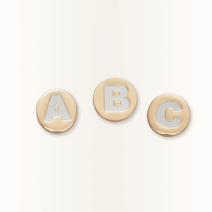 Gold Letter A-Z Jibbitz Shoe Charm - Crocs