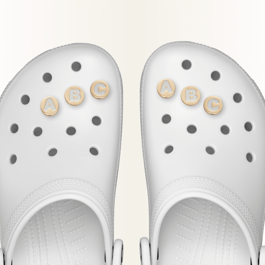 Gold Letter A-Z Jibbitz Shoe Charm - Crocs