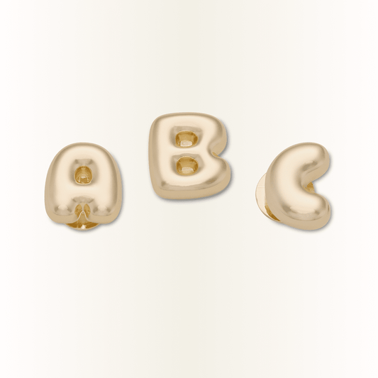 Gold Bubble Letter A-Z Jibbitz™ charms - Crocs