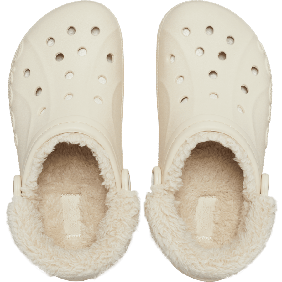 Baya Lined Fuzz-Strap Clog - Crocs