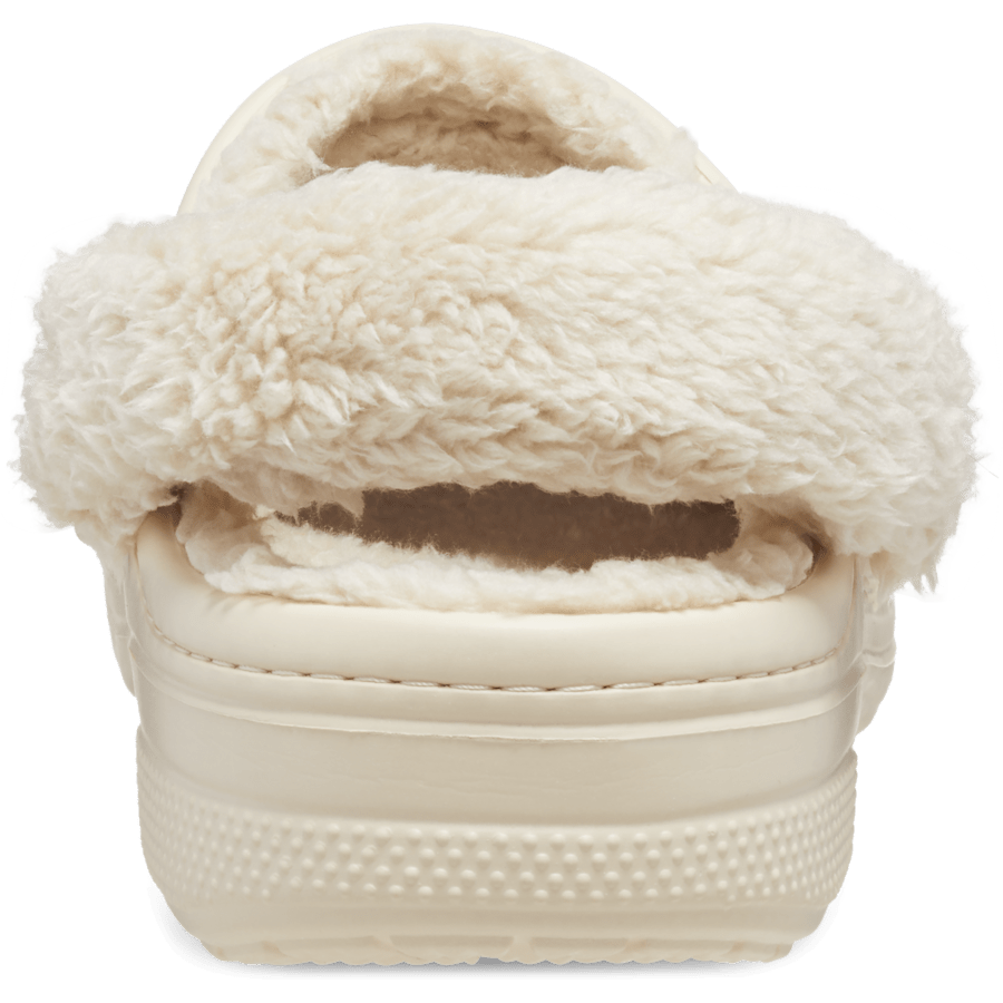 Baya Lined Fuzz-Strap Clog - Crocs