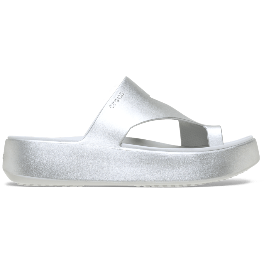 Getaway Metallic Platform Toe Loop - Crocs