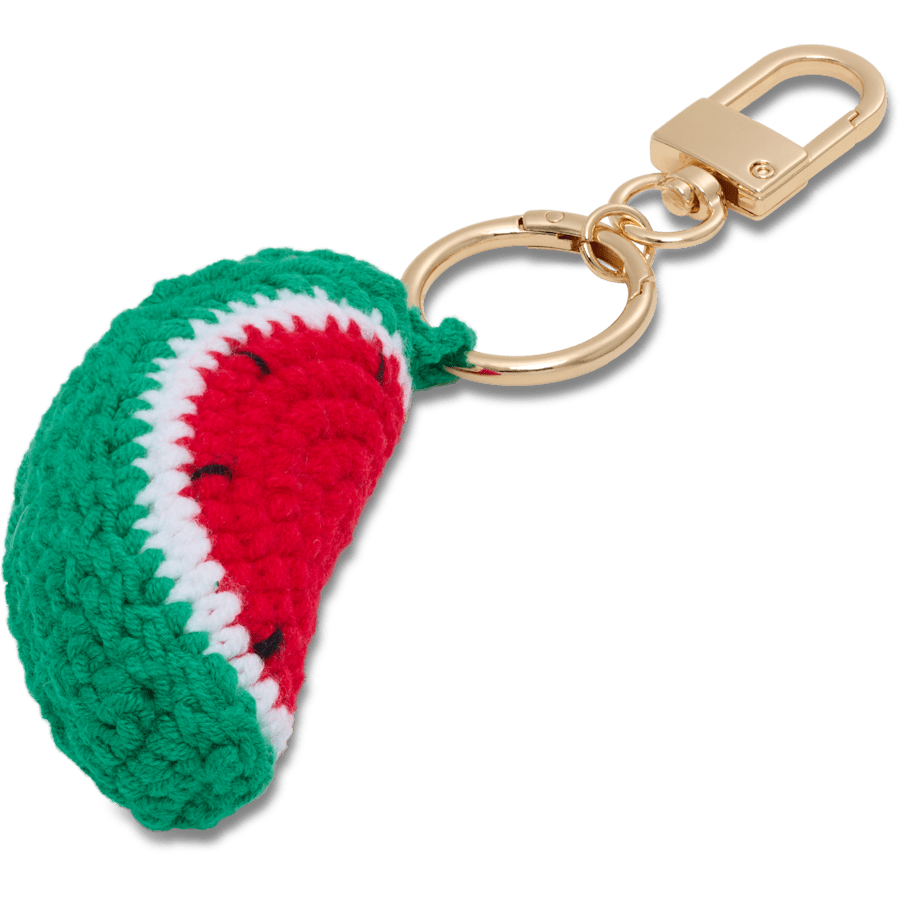 Crochet Watermelon Bag Charm - Crocs