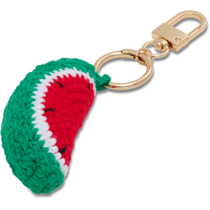 Crochet Watermelon Bag Charm - Crocs