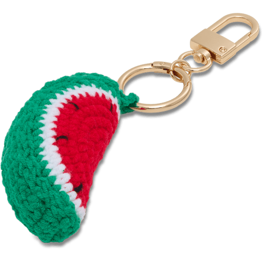 Crochet Watermelon Bag Charm - Crocs