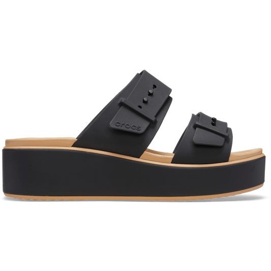 Brooklyn Buckle Matte Wrap Low Wedge - Crocs