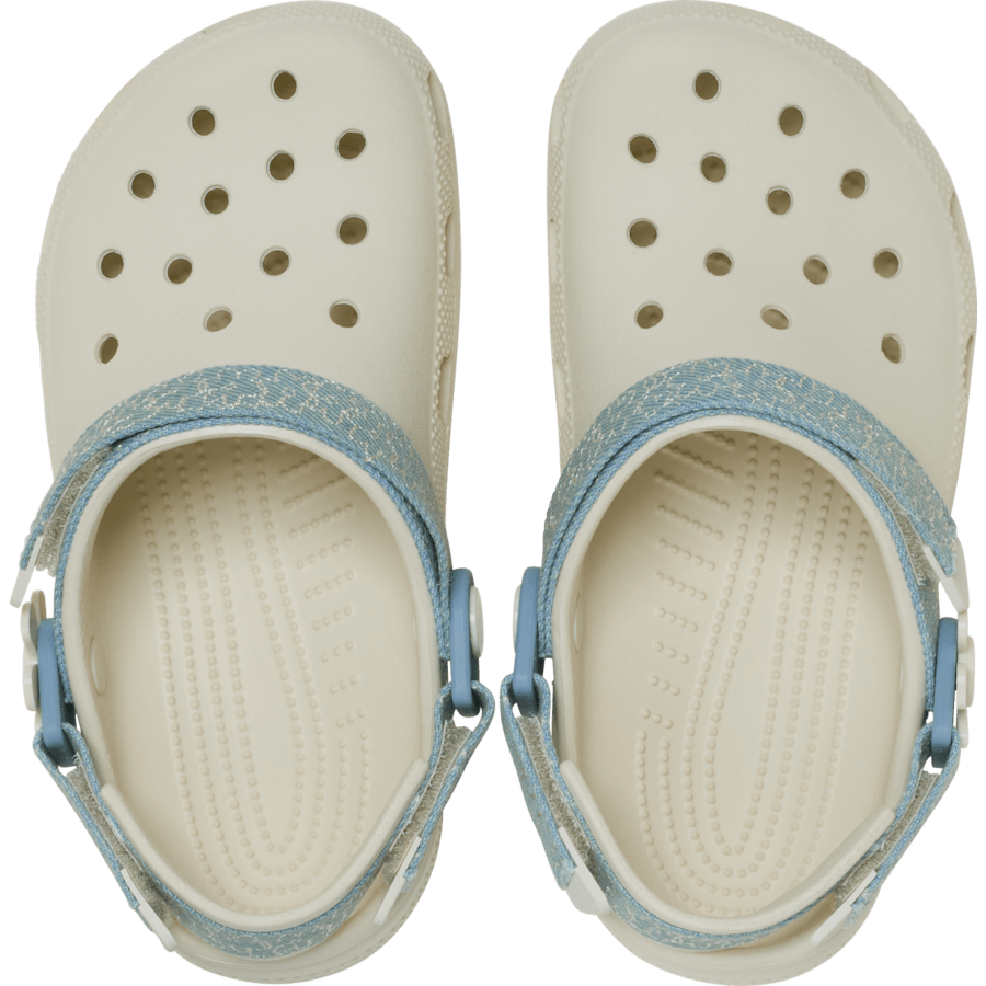 Kids’ Classic Denim Flower Adjustable Backstrap Clog - Crocs
