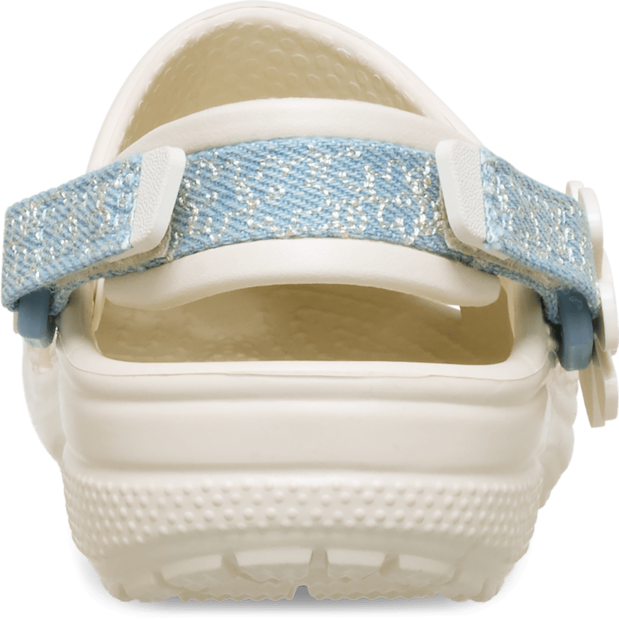 Toddler Classic Denim Flower Adjustable Backstrap Clog - Crocs