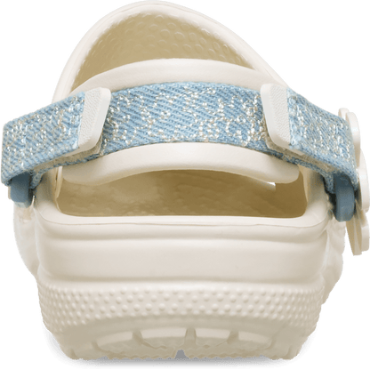 Toddler Classic Denim Flower Adjustable Backstrap Clog - Crocs
